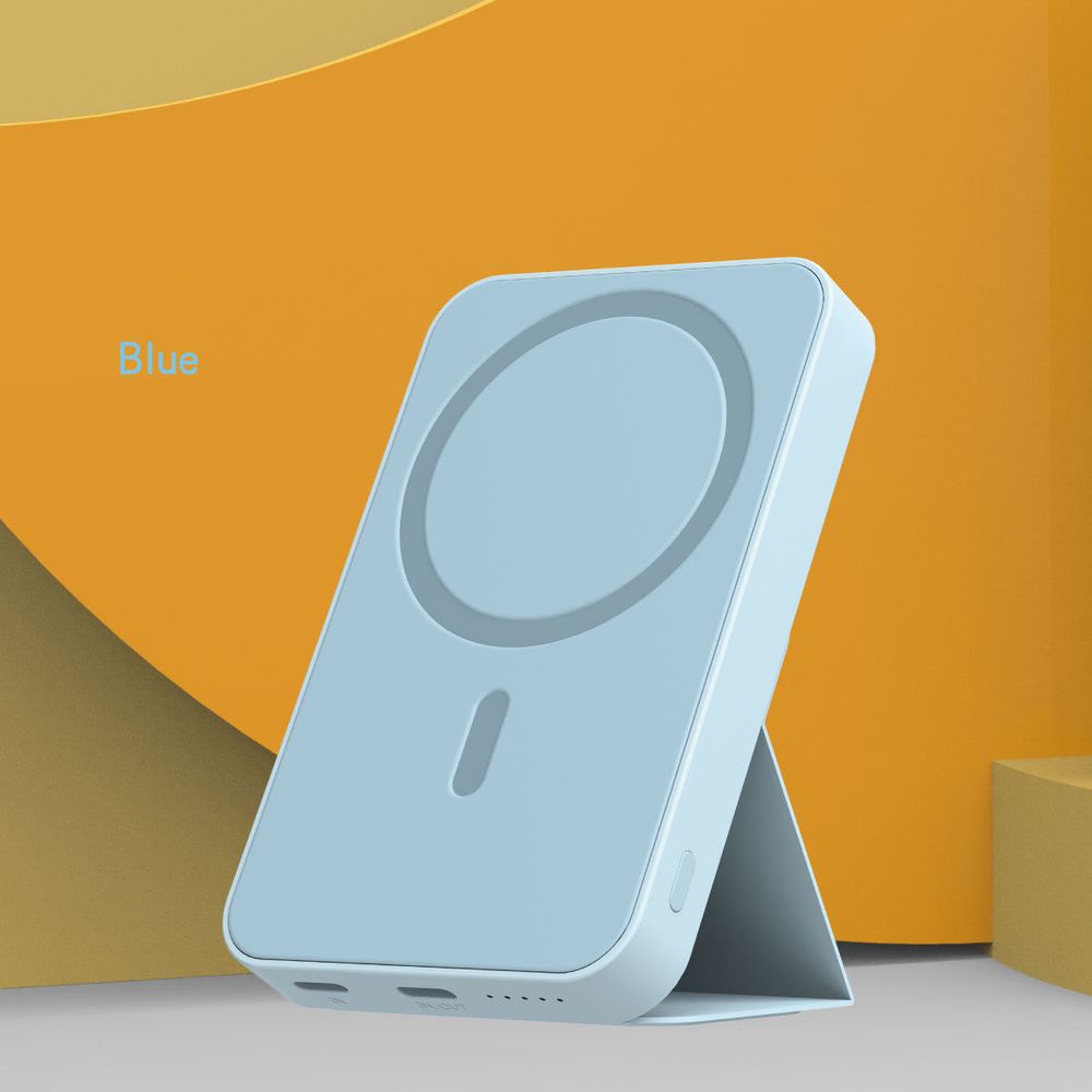Magnetic Snap-On Power Bank with Kickstand