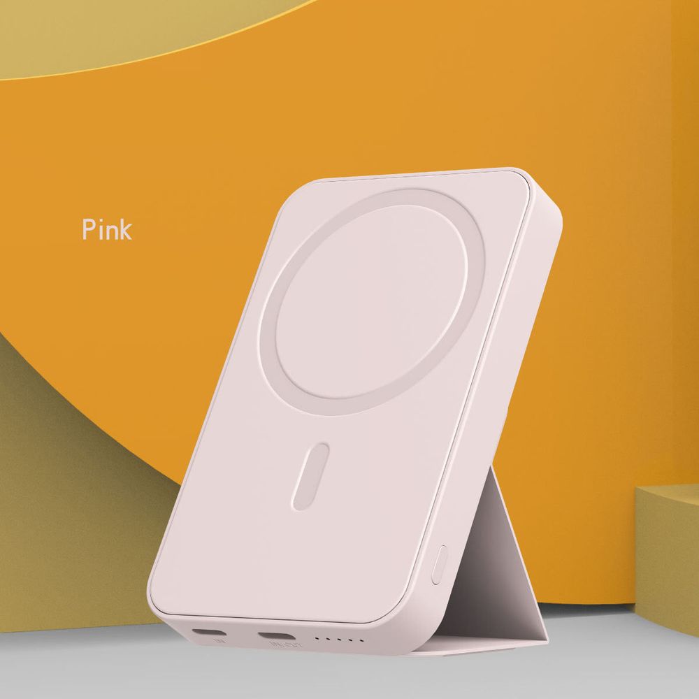 Magnetic Snap-On Power Bank with Kickstand — image 3